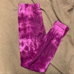Pink tie dye leggings